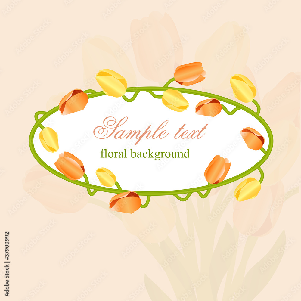 Floral background with tulips