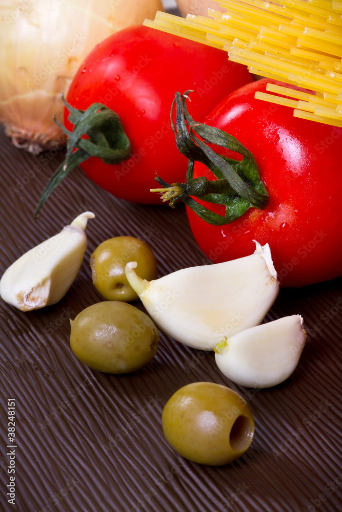 Italian food ingredients for cooking