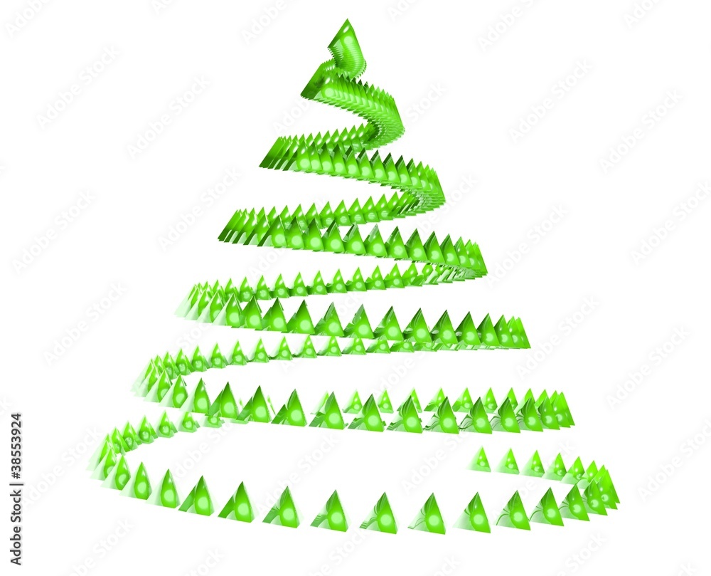 3d abstract christmas tree