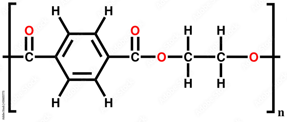 聚对苯二甲酸乙二醇酯（聚酯）结构式