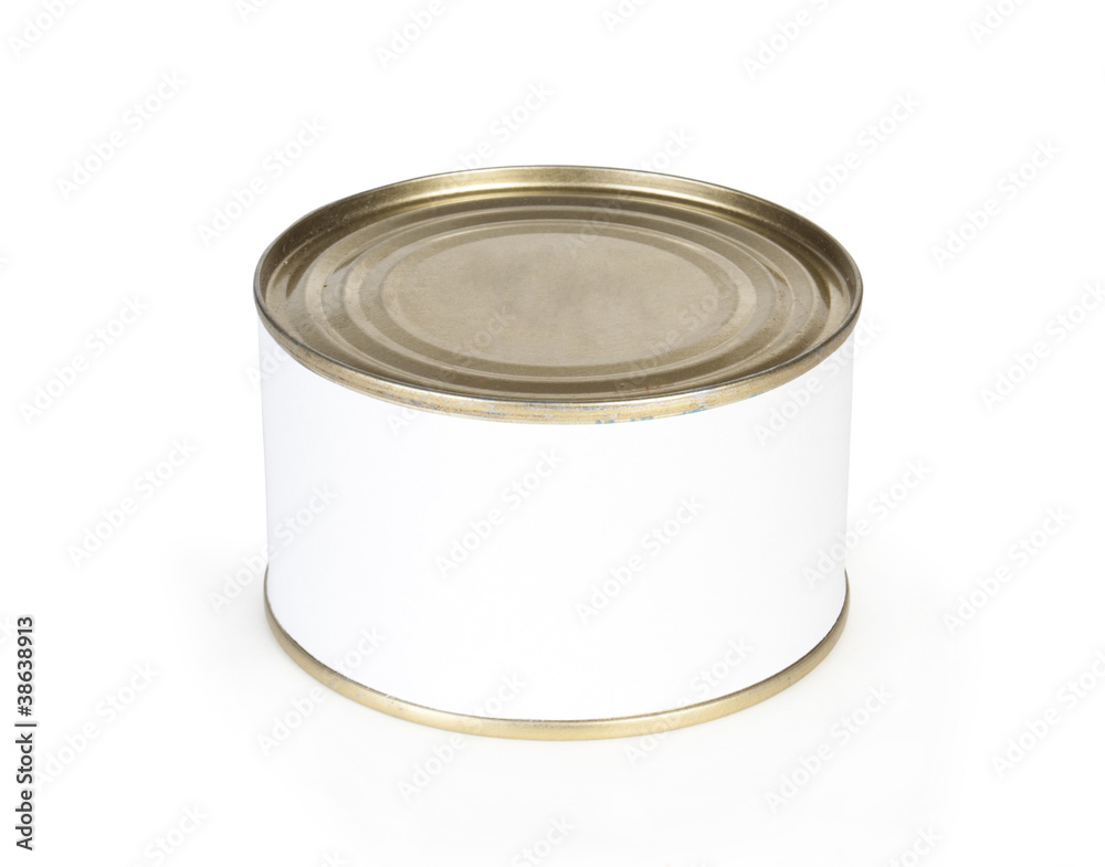 canned food isolated on white background