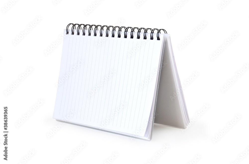 notebook isolated on white