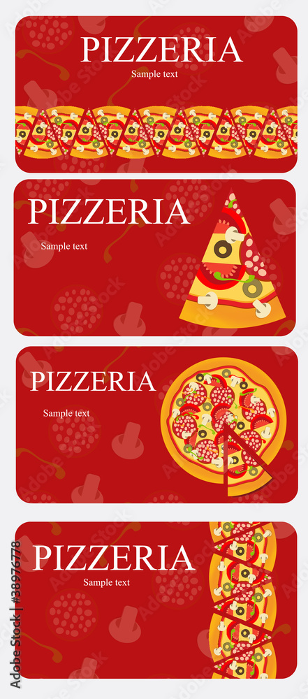 Pizza Menu Template, vector illustration