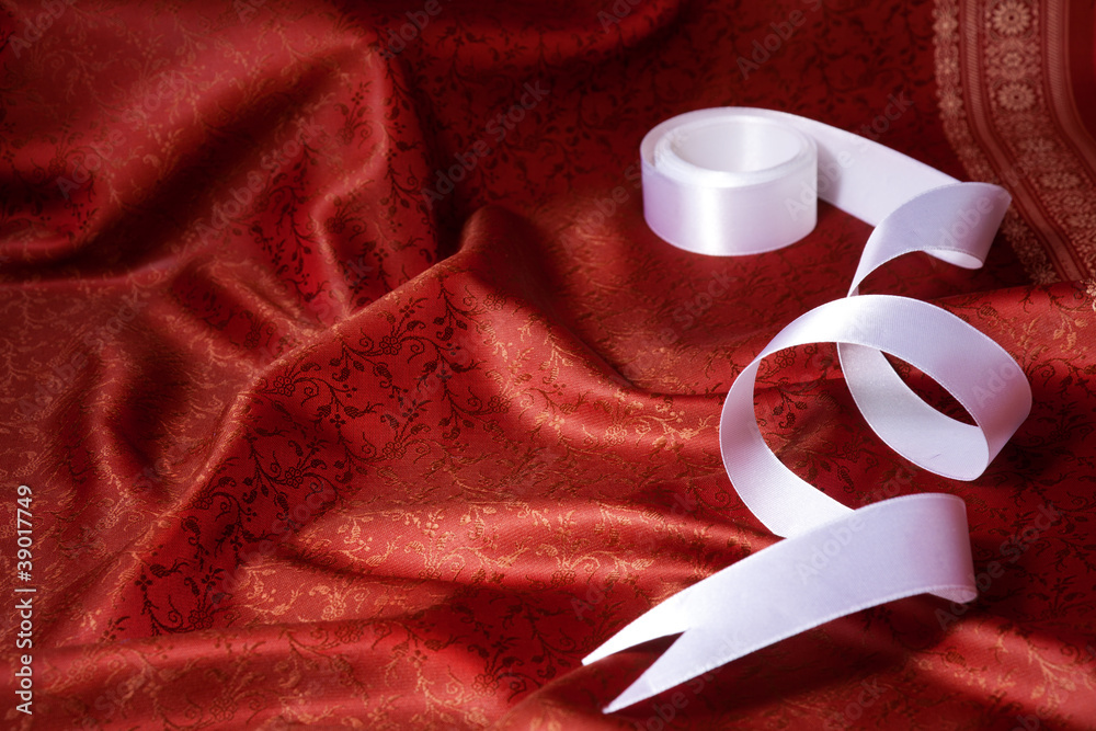 Ribbon and silk background