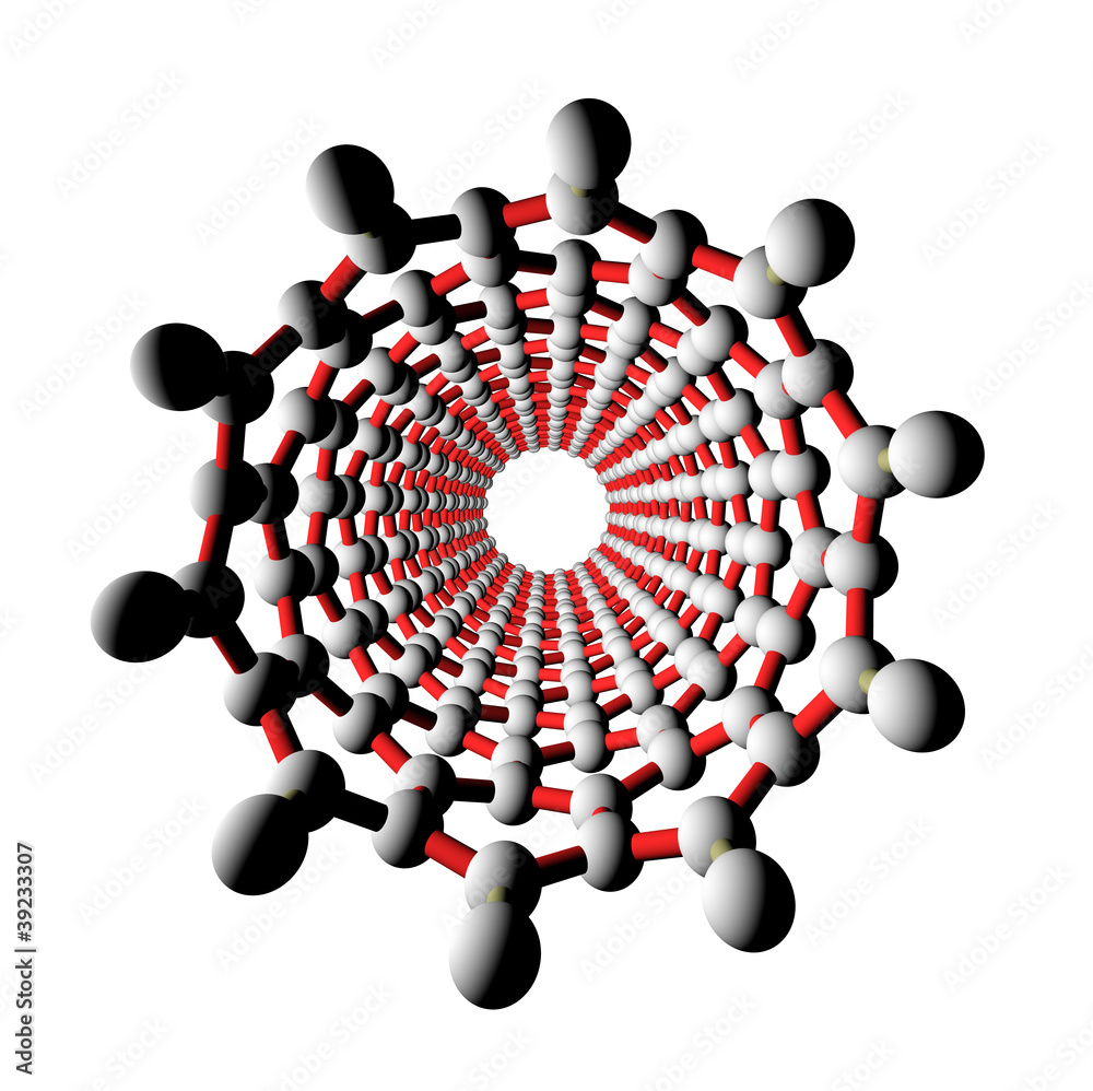 碳纳米管三维视图
