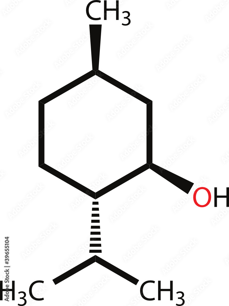 Menthol structural formula