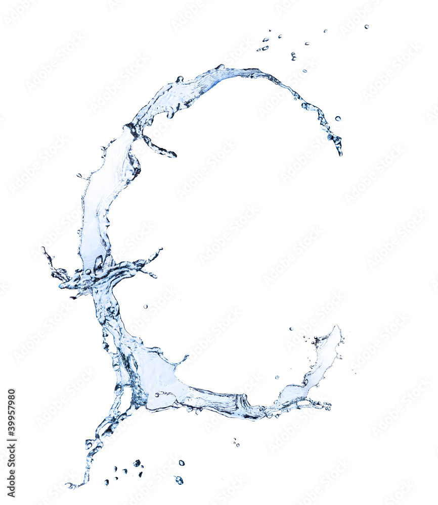 Water alphabet letter C