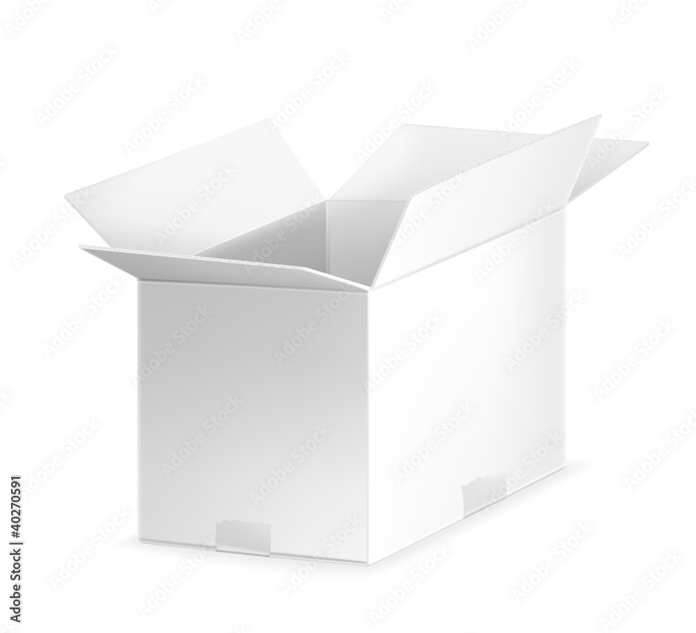 White open carton box