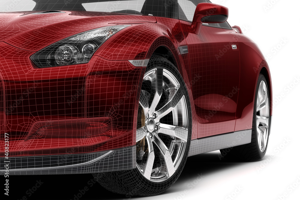 Just a red car (3d)