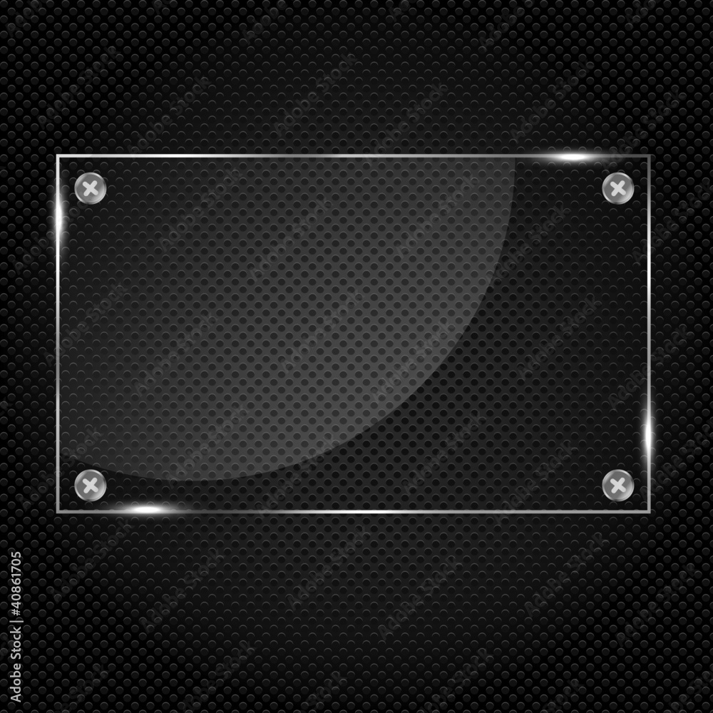 realistic glass frames. Vector illustration.