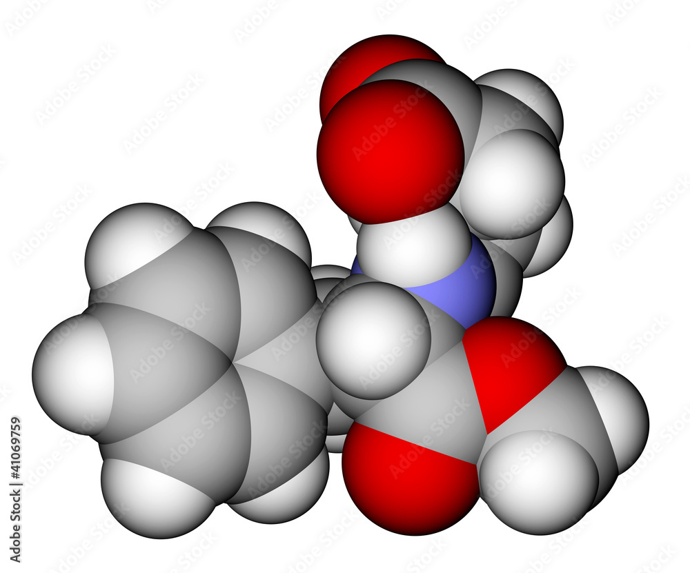 天冬氨酸空间填充分子模型