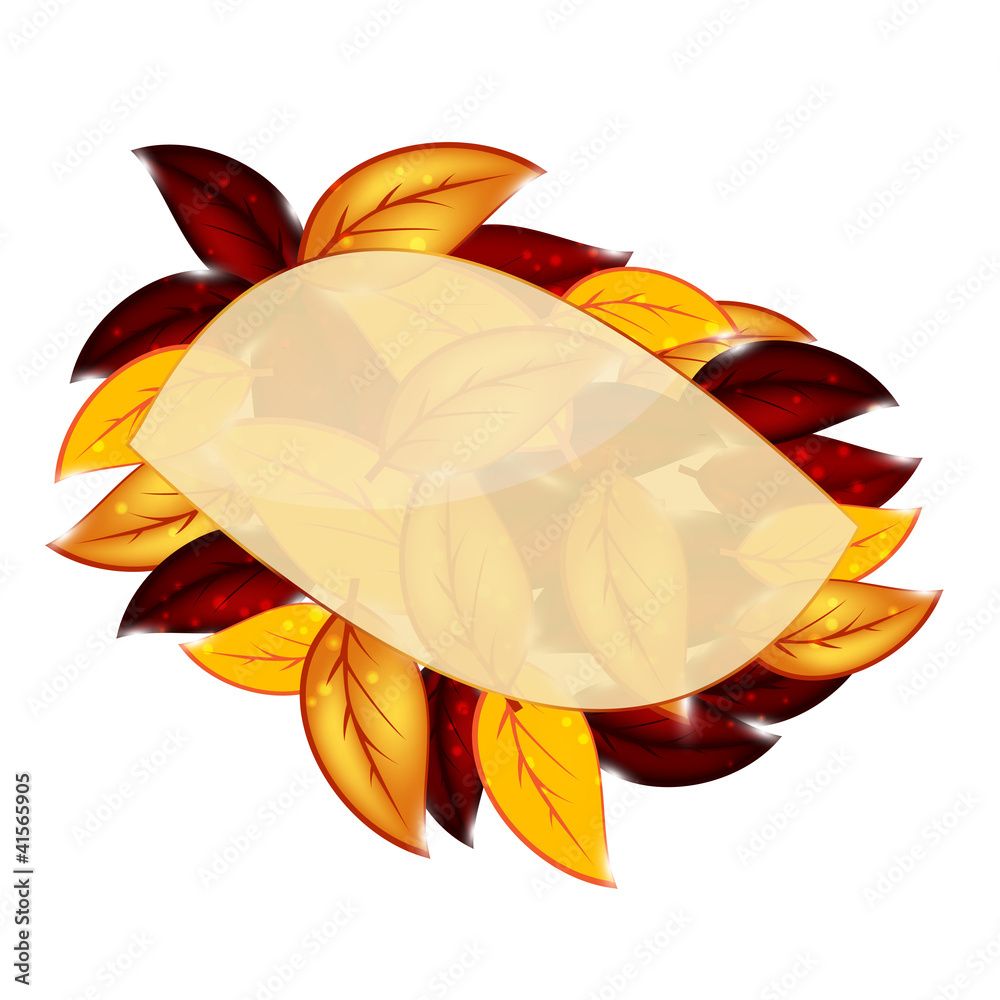 Autumnal leaf environmental background. Vector illustration