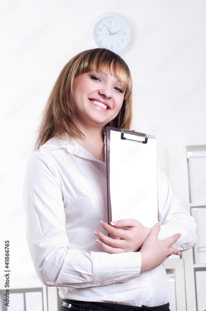 beautiful businesswoman with tablet