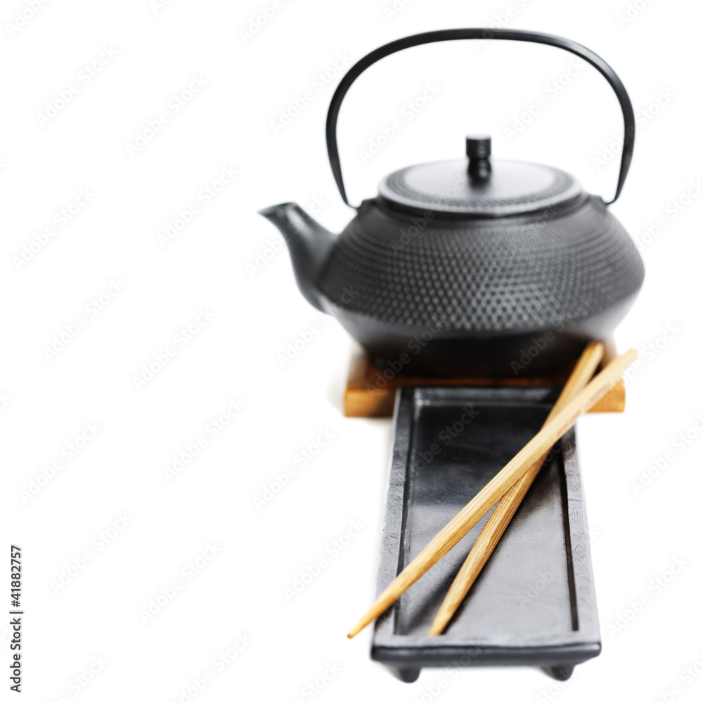 Tea pot and chopsticks