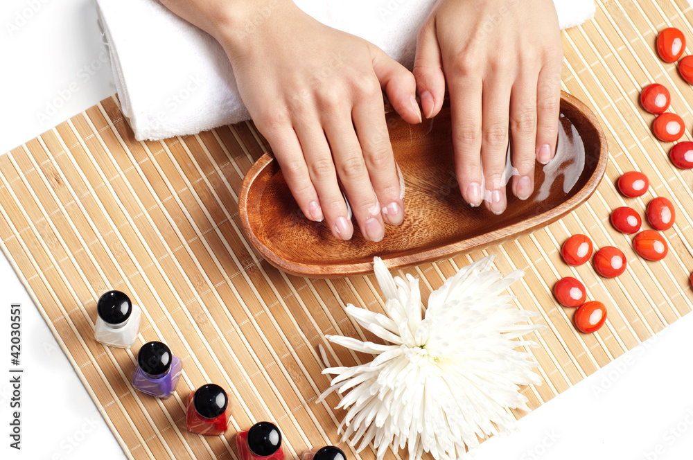 Hands Spa. Manicure concept