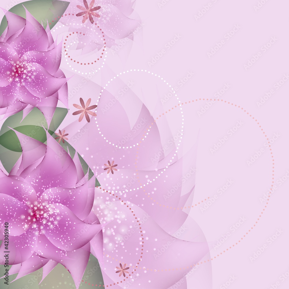 Romantic Flower vector Background