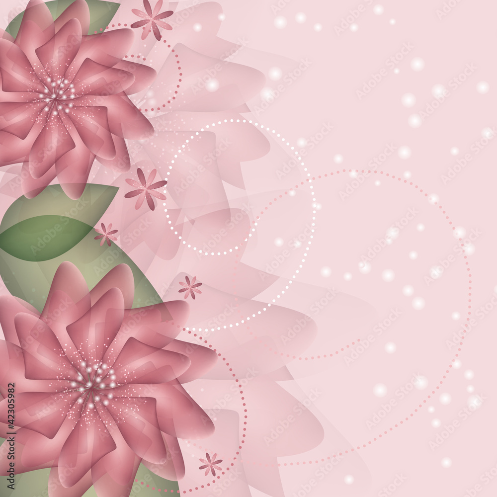 Romantic Flower vector Background