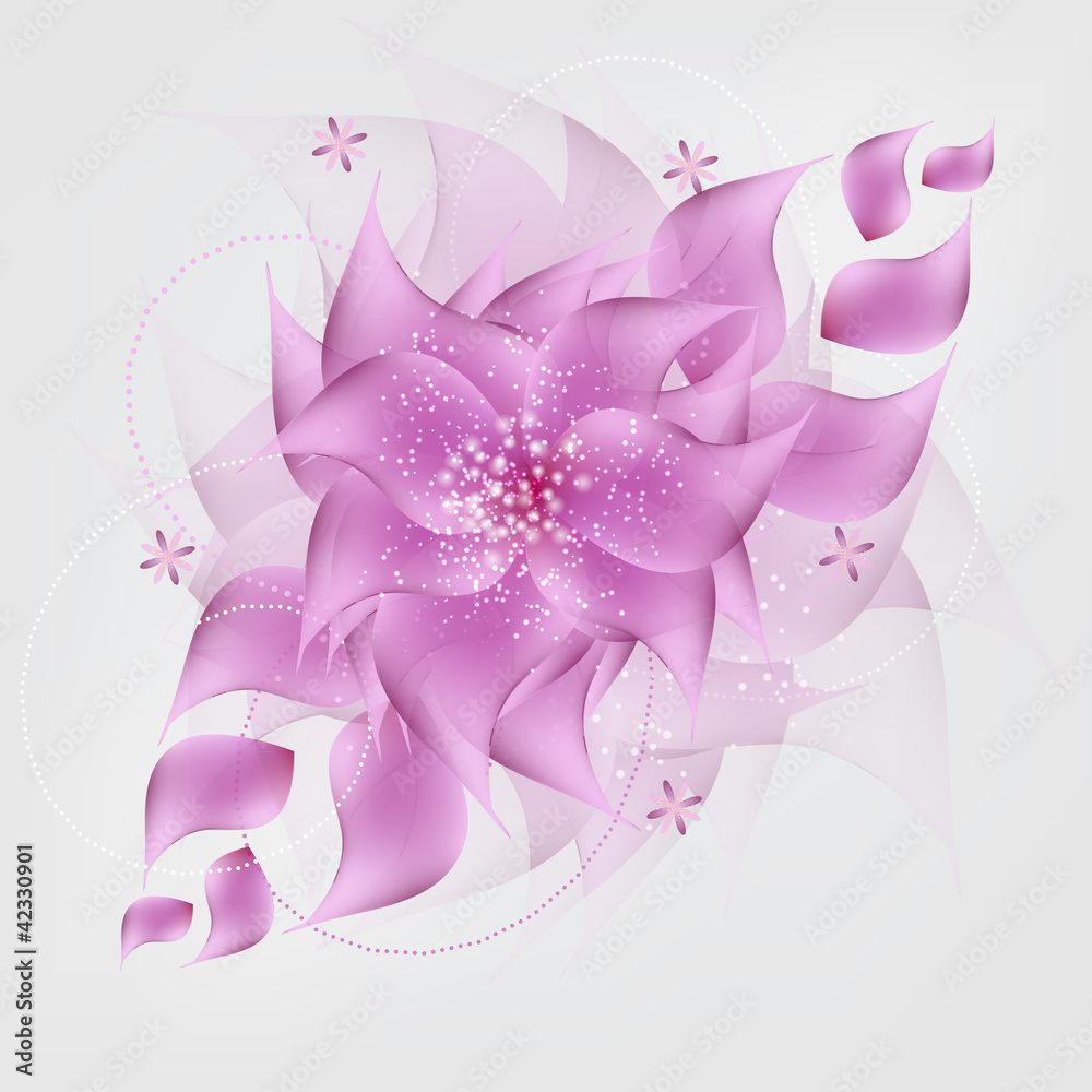 Romantic Flower vector Background