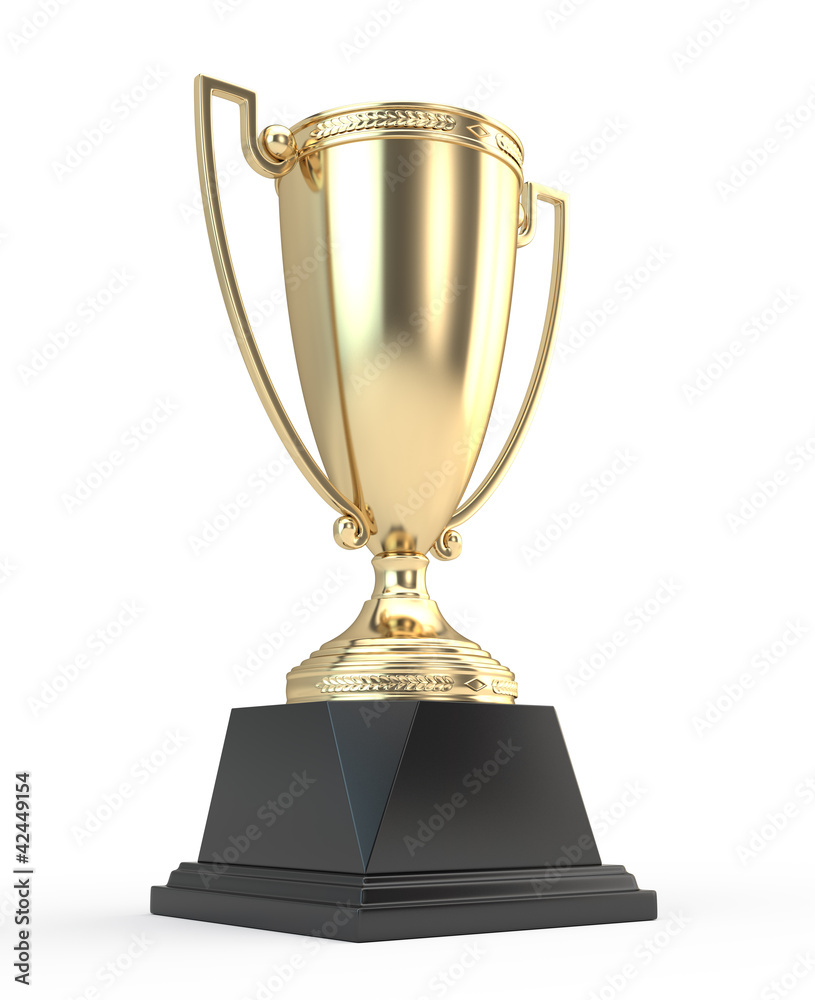 Gold trophy cup