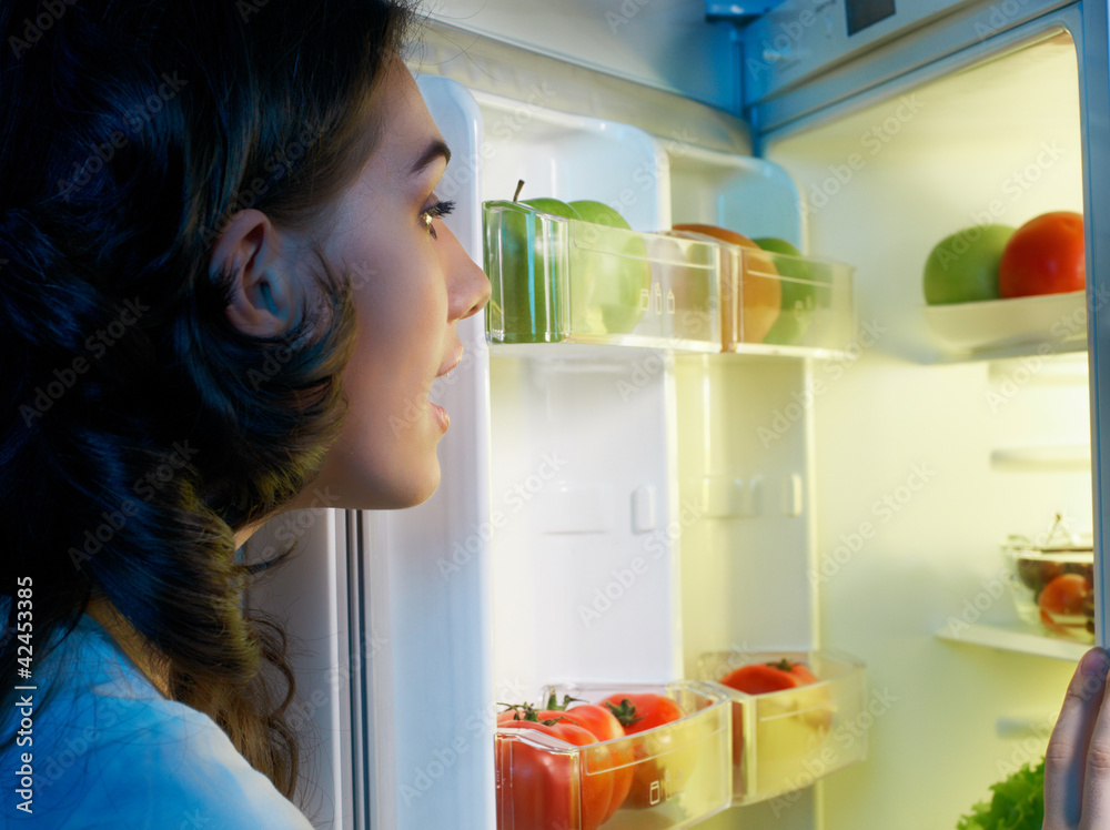 fridge with food