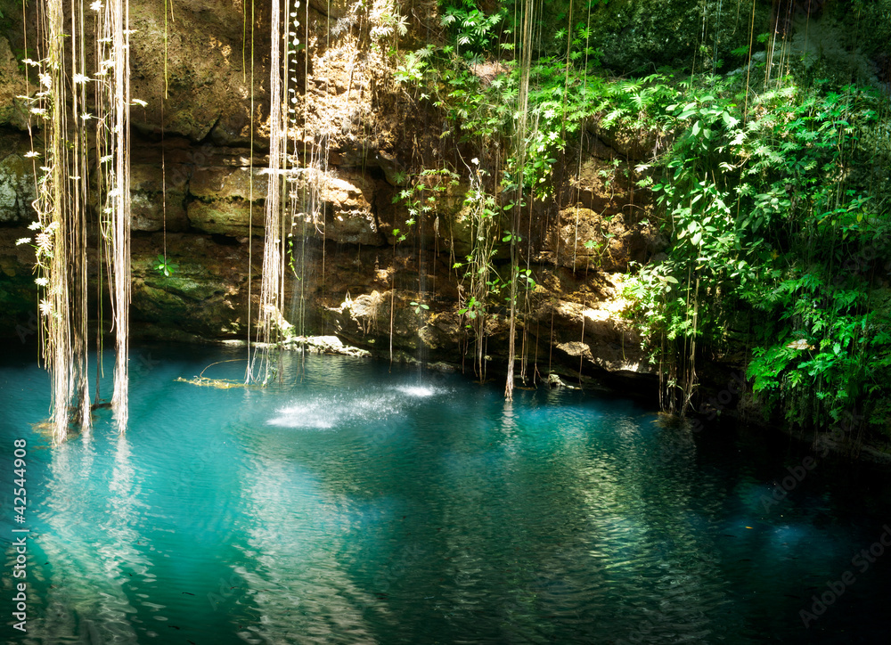 Ik Kil Cenote，Chichen Itza，墨西哥