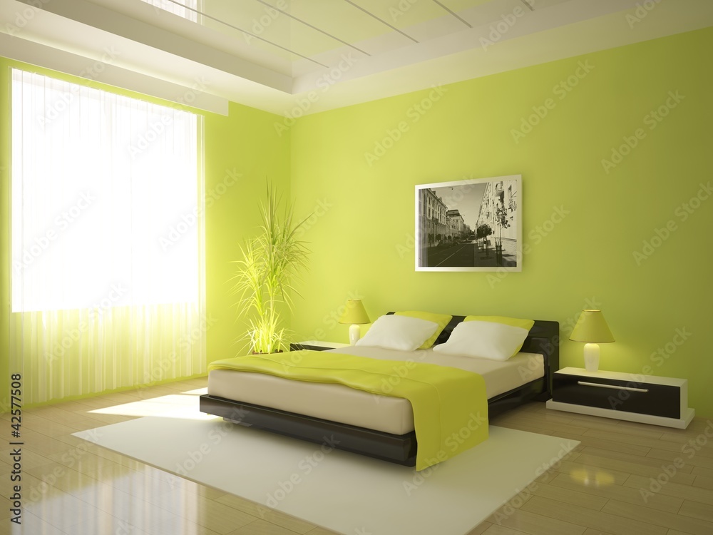 green bedroom design