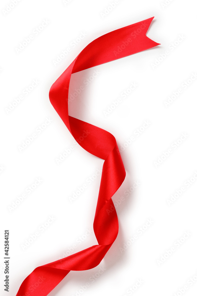 Red Support Ribbon on white background