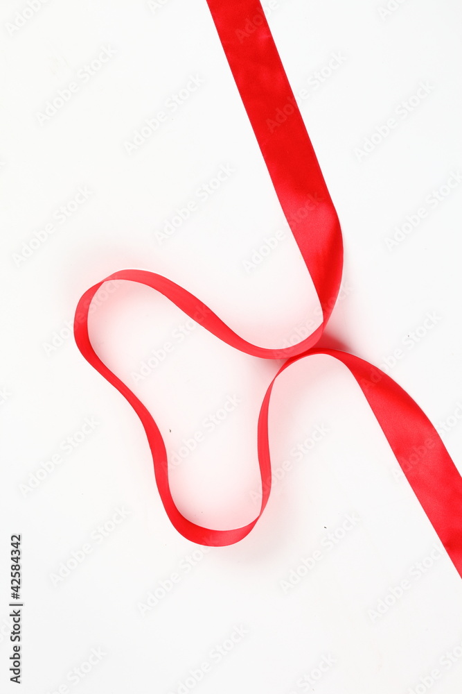 Red Support Ribbon on white background