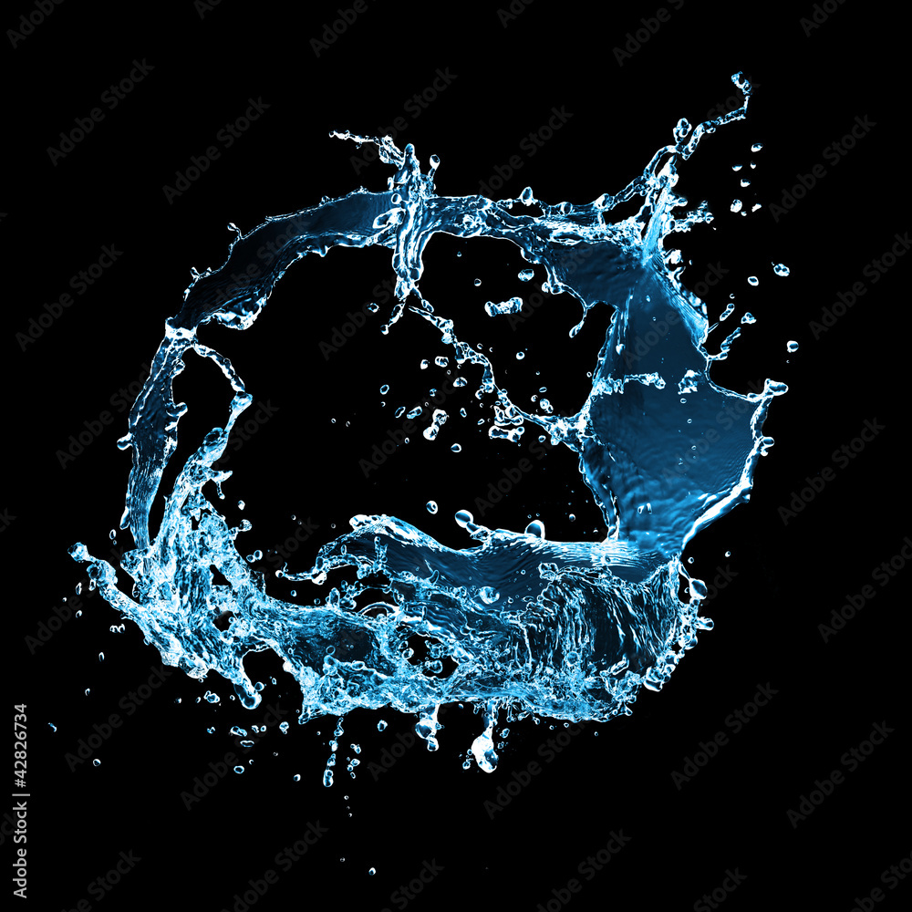 Water splash, isolated on white background