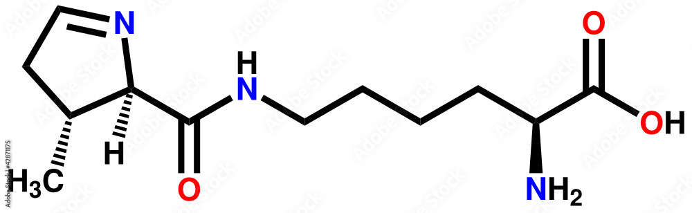 氨基酸吡咯赖氨酸结构式