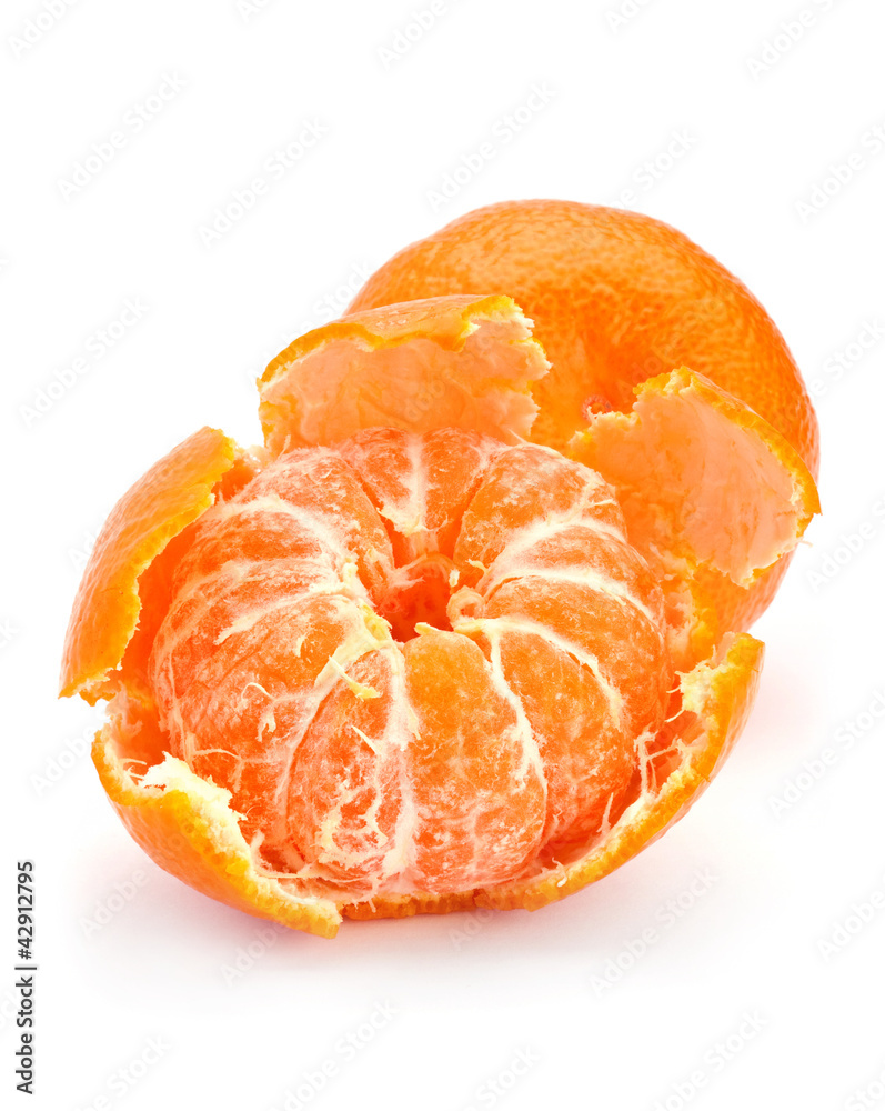 Open tangerine fruit