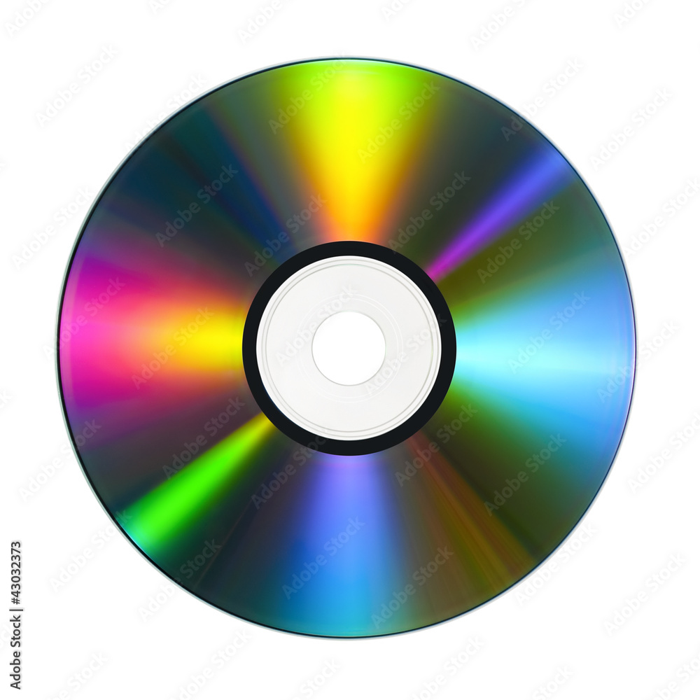 CD/DVD mit bunten Reflektionen