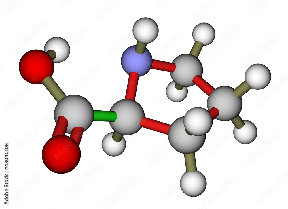 氨基酸脯氨酸分子结构