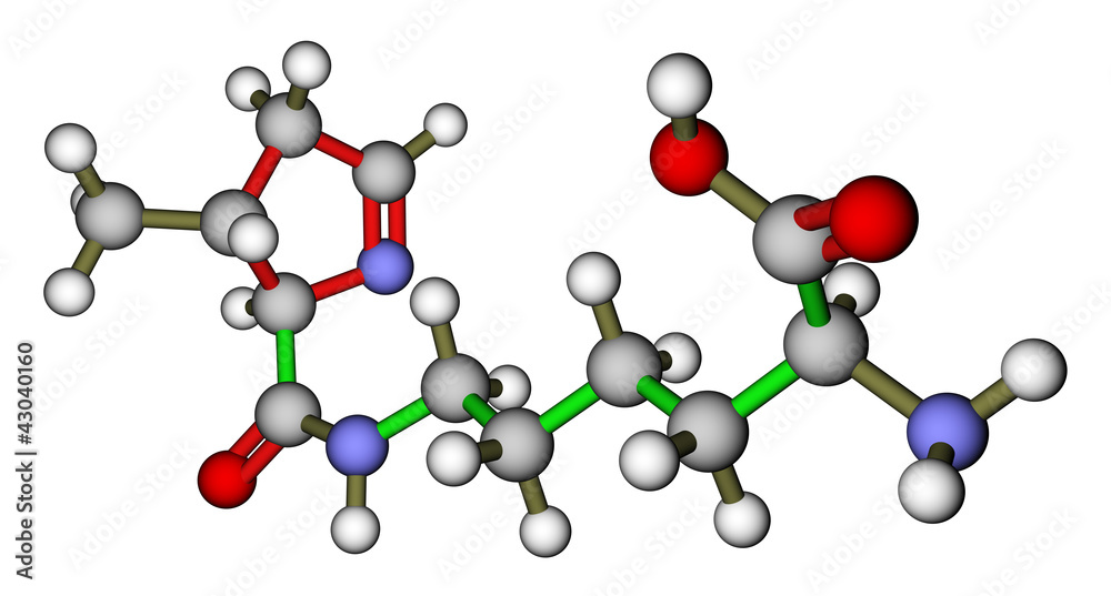 氨基酸吡咯赖氨酸3D分子结构