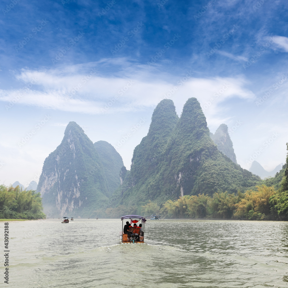 beautiful scenery of lijiang river