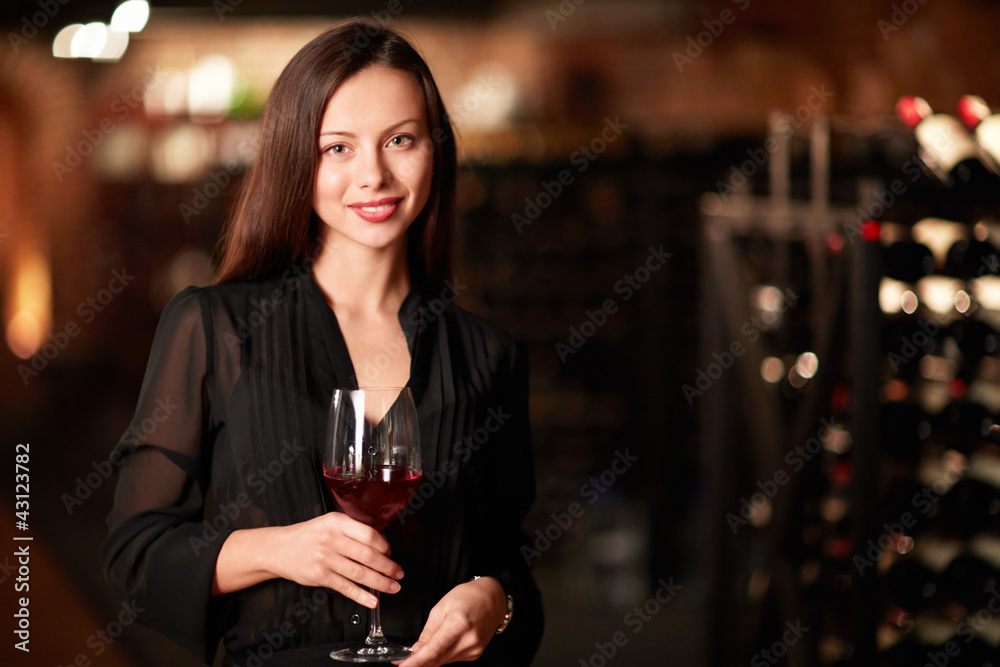 Smiling sommelier