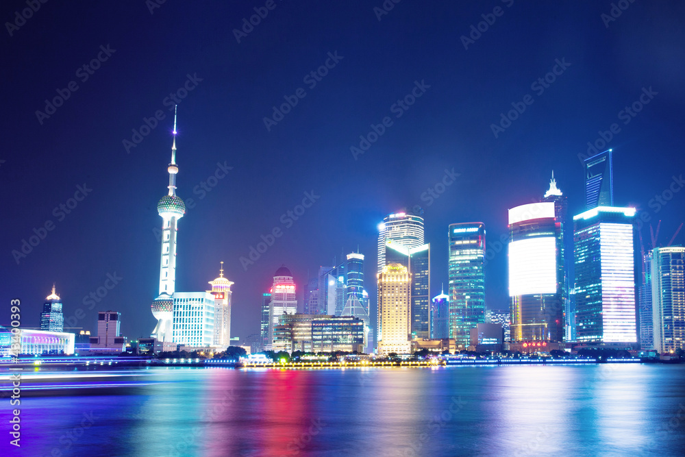 night scene of shanghai