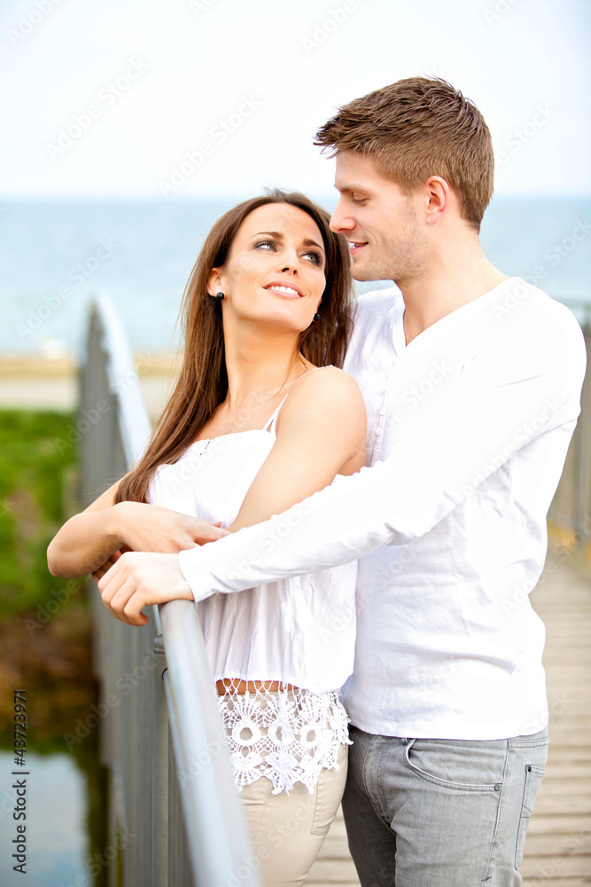 Couple on a Date  Looking at Each Other