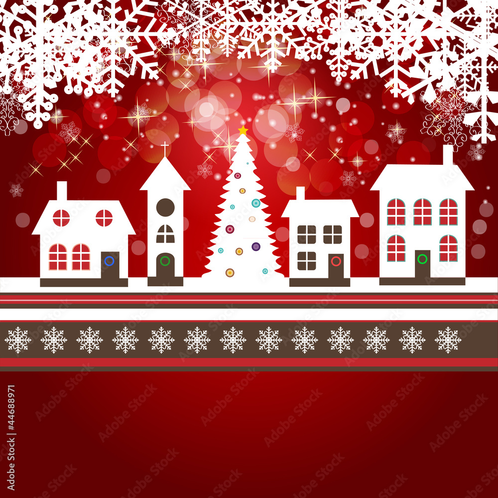 Abstract beauty Christmas and New Year background with little to