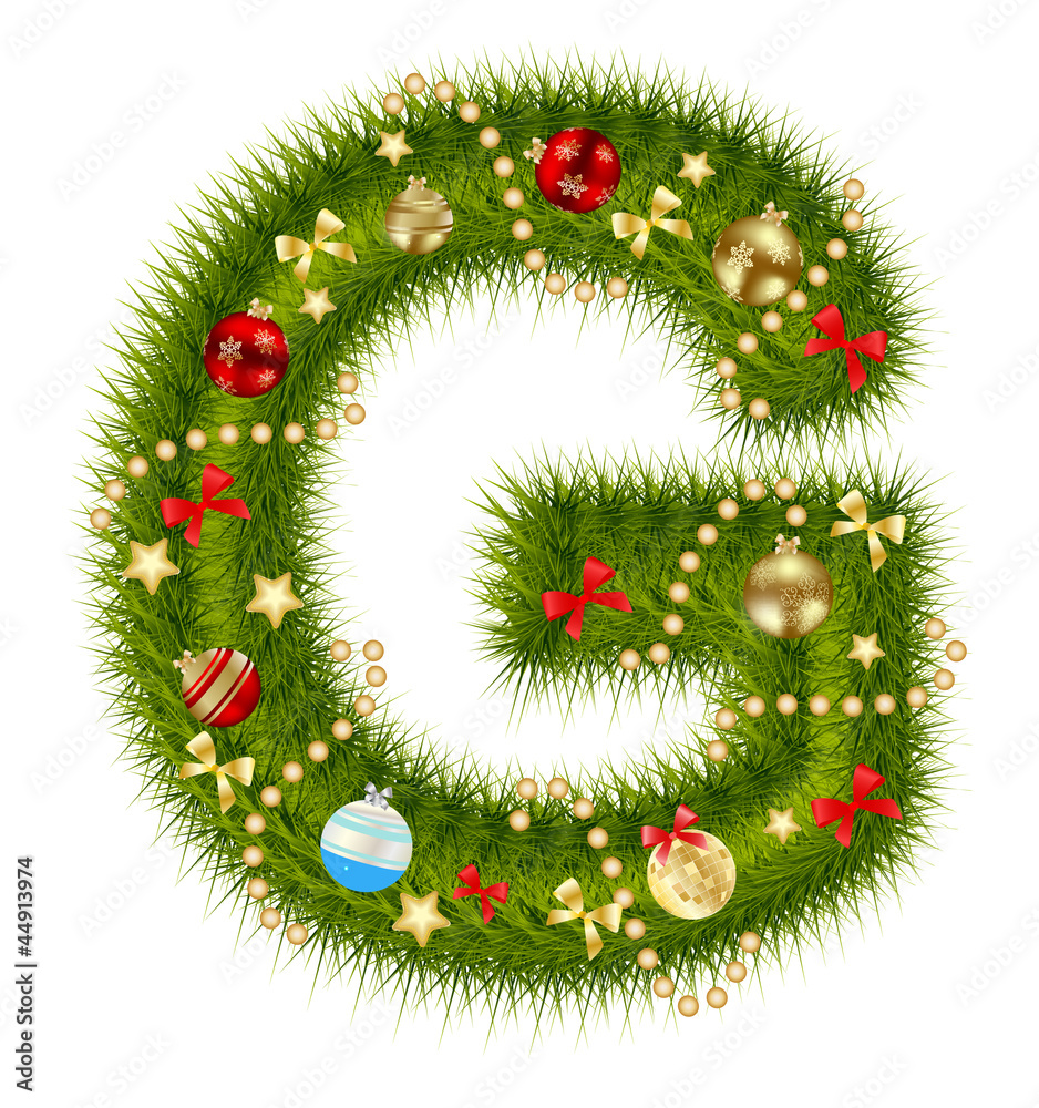 Abstract beauty Christmas and New Year abc. vector  illustration