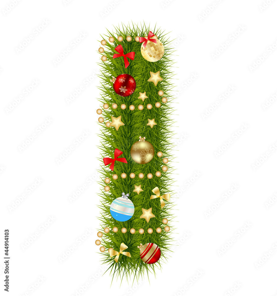 Abstract beauty Christmas and New Year abc. vector  illustration