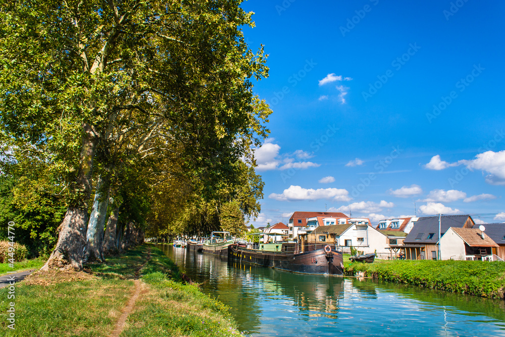 Rhone – Rhine Canal in Alsace, France