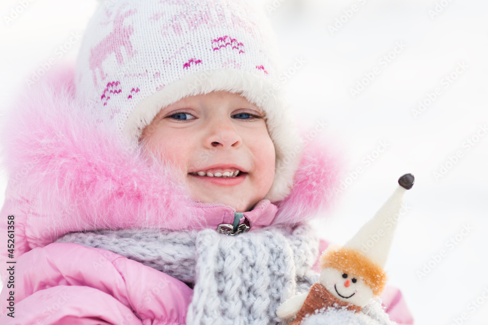 Child with snowman