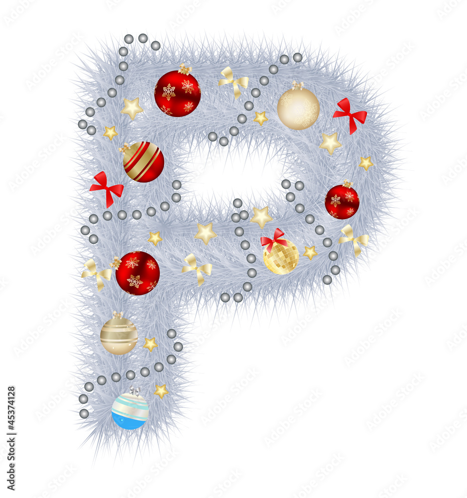 Abstract beauty Christmas and New Year abc. vector illustration