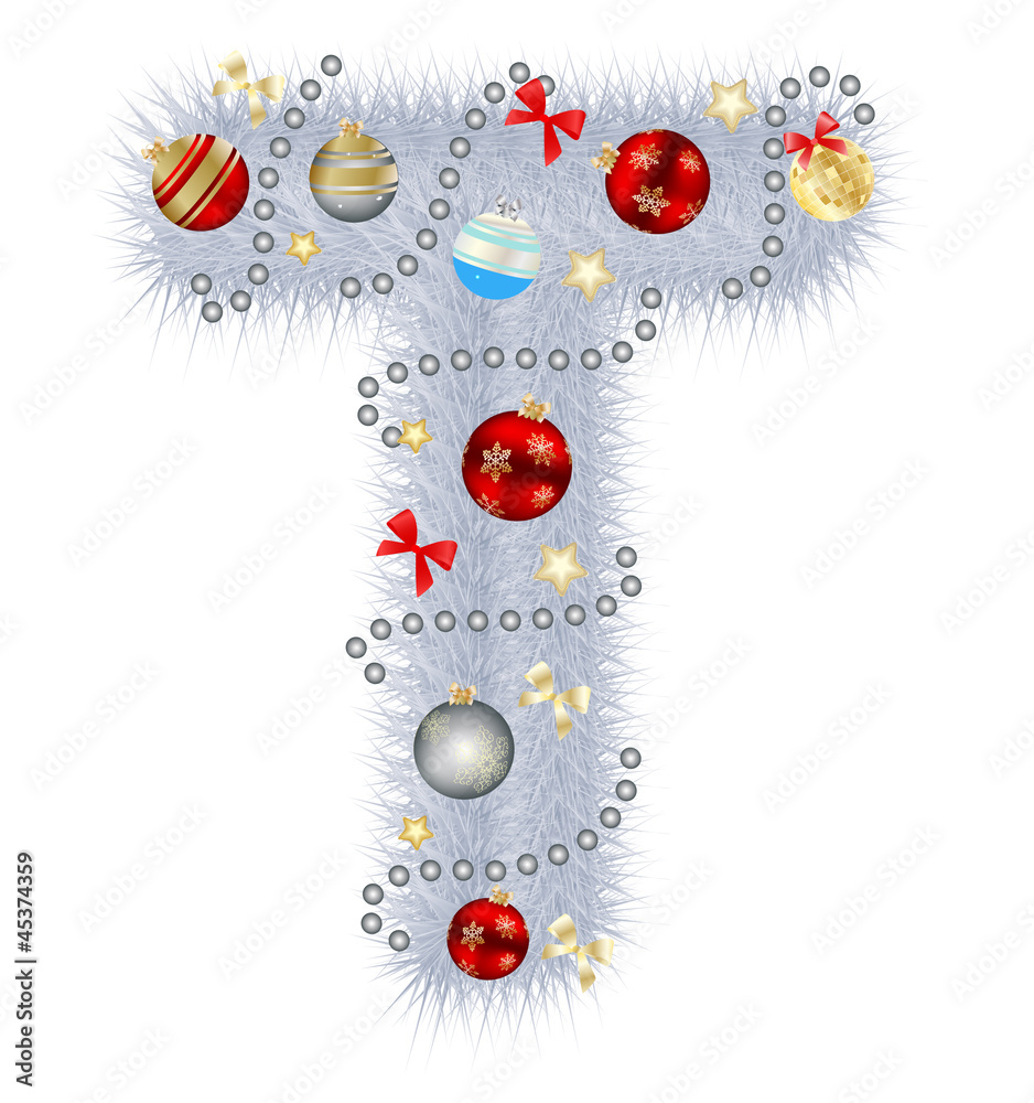 Abstract beauty Christmas and New Year abc. vector illustration