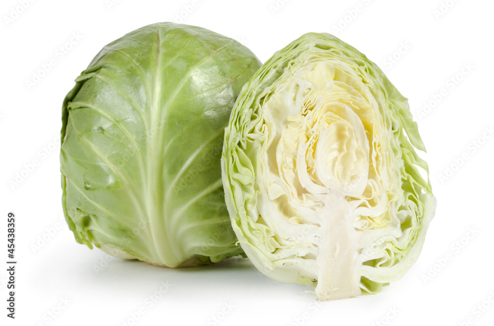 cabbage isolated on white background