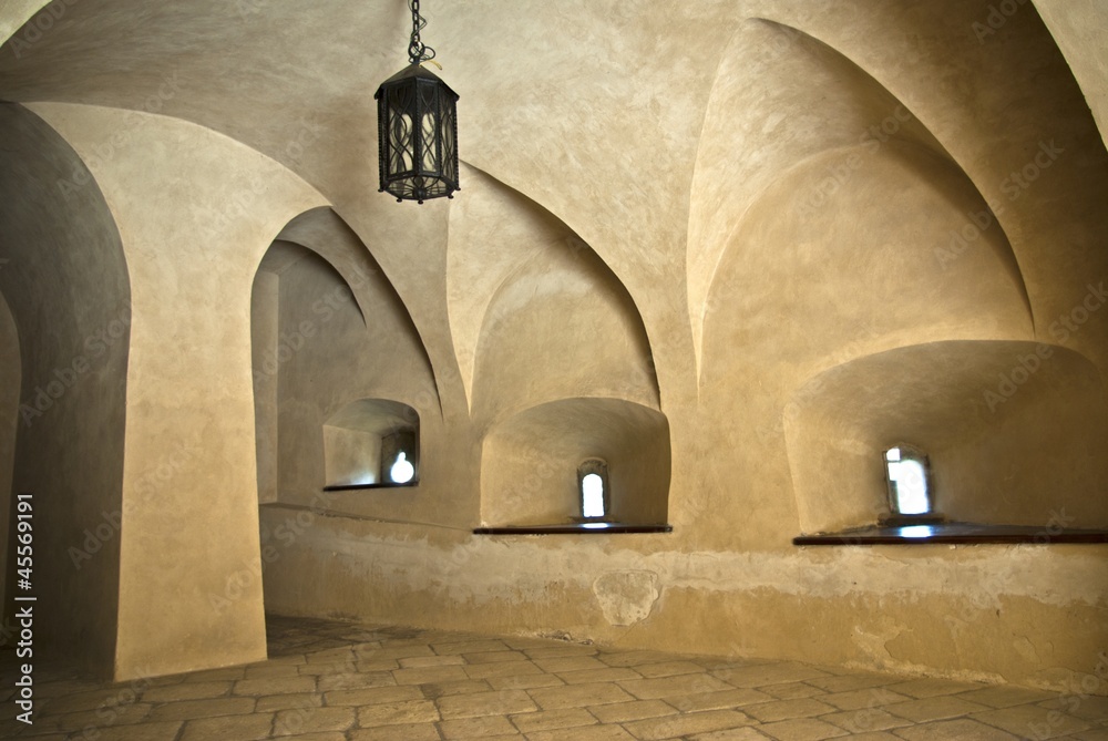 Old interior, Inside view of castle