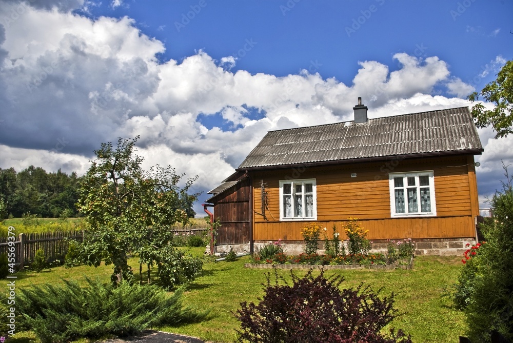 Old wooden house village