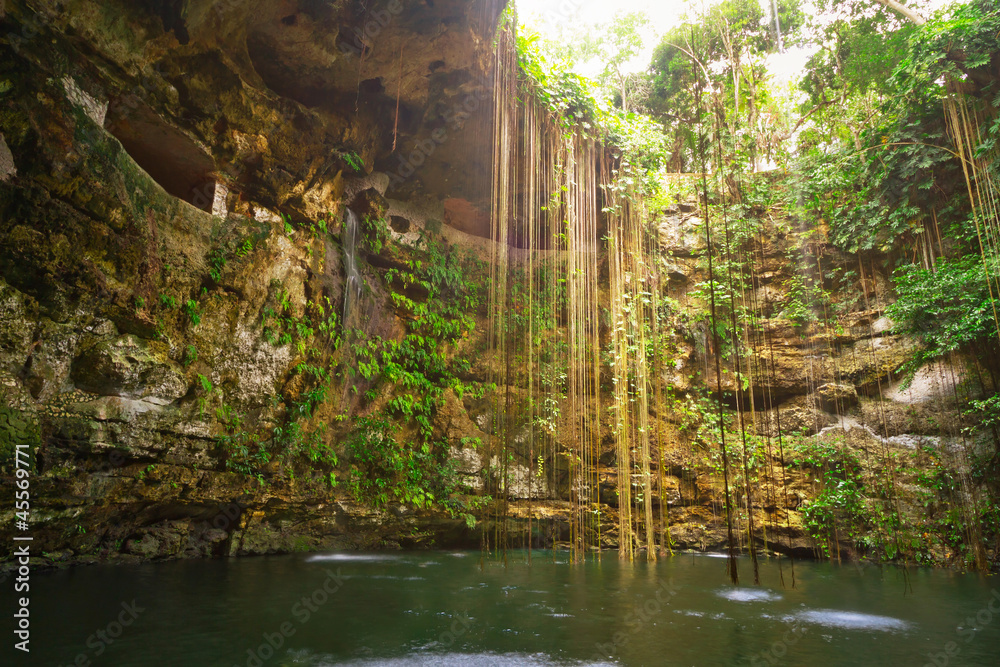 Ik-Kil Cenote near Chichen Itza in Mexico