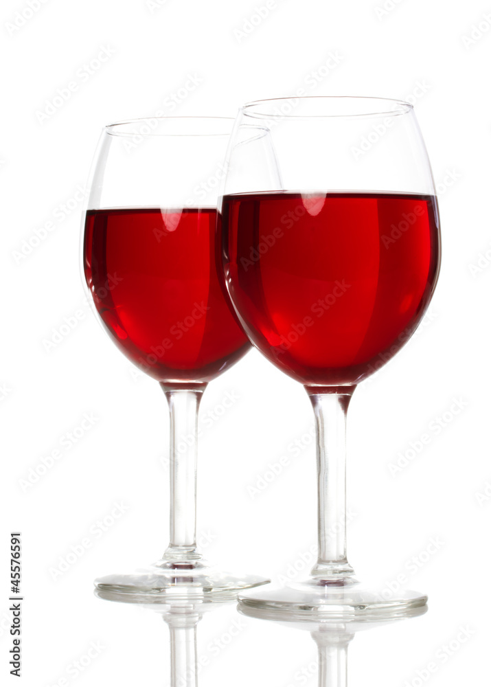 Wine Glasses with Red Wine